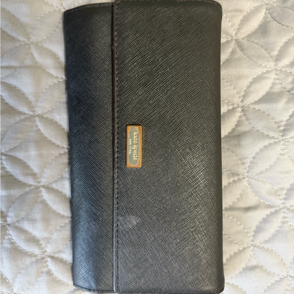 Kate Spade Black Textured Clutch